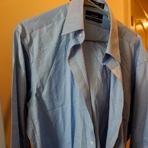 Saks Fifth Classic Blue dress shirt 17/32-33 NEW